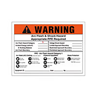 Panduit Corp - PVS0507W2104Y-1 - SIGN ELECTRL WARN 7"X5" BLCK/OR