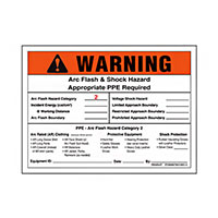 Panduit Corp - PVS0507W2106Y-2 - SIGN ELECTRL WARN 7"X5" BLCK/OR