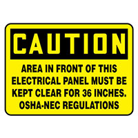Panduit Corp - PVS1014C7140 - SIGN 14"X10" BLACK/YELLOW