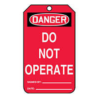 Panduit Corp - PVT-1002 - TAG 5.75"X3.25" BLACK/WHITE/RED