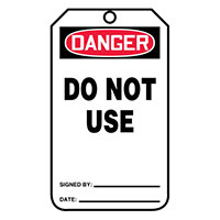 Panduit Corp - PVT-1003 - TAG 5.75"X3.25" BLACK/RED/WHITE