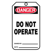 Panduit Corp - PVT-1004 - TAG 5.75"X3.25" RED/BLACK/WHITE