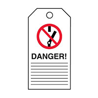 Panduit Corp - PVT-110 - TAG ID RATINGS 5.75"X3" BK/RD/WT