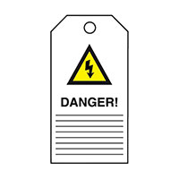 Panduit Corp - PVT-112 - TAG ID RATINGS 5.75"X3" BLCK/YLL