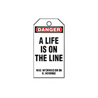 Panduit Corp - PVT-97S-Q - TAG ELECTRL WARN 5.75"X3" BLK/RD