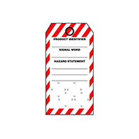 Panduit Corp - PVT-GHS-Q - TAG ELECTRL WARN 5.75"X3" BLK/RD