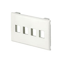 Panduit Corp - T70KW4WH - FACEPLATE SNGL GANG 4PORT WHITE