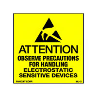 Panduit Corp - WL3 - LABEL ESD/STATC WARN 2"X2" 500PC