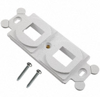 Panduit Corp - NK2106MFIW - MOD FRAME SNGL GANG 2PORT WHITE