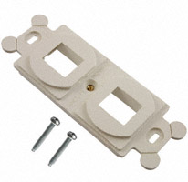 Panduit Corp - NK2106MFWH - MOD FRAME SNGL GANG 2PORT WHITE