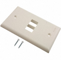 Panduit Corp - NK2FNIW - FACEPLATE SNGL GANG 2PORT WHITE
