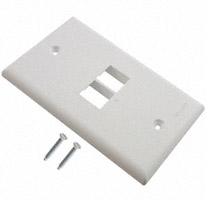 Panduit Corp - NK2FNWH - FACEPLATE SNGL GANG 2PORT WHITE