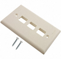 Panduit Corp - NK3FNIW - FACEPLATE SNGL GANG 3PORT WHITE
