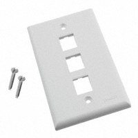 Panduit Corp - NK3FNWH - FACEPLATE SNGL GANG 3PORT WHITE