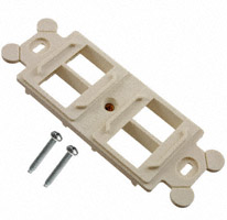 Panduit Corp - NK4106MFIW - MOD FRAME SNGL GANG 4PORT WHITE