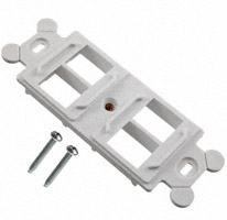 Panduit Corp - NK4106MFWH - MOD FRAME SNGL GANG 4PORT WHITE