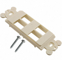 Panduit Corp - NK4RMFIW - MOD FRAME SNGL GANG 4PORT WHITE