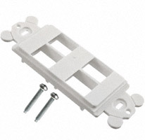 Panduit Corp - NK4RMFWH - MOD FRAME SNGL GANG 4PORT WHITE