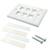 Panduit Corp - NK6FWHY - FACEPLATE SNGL GANG 6PORT WHITE