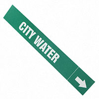 Panduit Corp - PPMA1115B - LABEL 8"X1.5" WHITE/GREEN