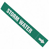 Panduit Corp - PPMA1577B - LABEL 8"X1.5" WHITE/GREEN