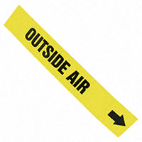 Panduit Corp - PPMA44BYD - LABEL 12"X2.5" BLACK/YELLOW