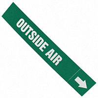 Panduit Corp - PPMA44WGD - LABEL 12"X2.5" WHITE/GREEN