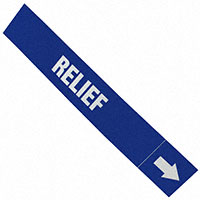 Panduit Corp - PPMA45WBLD - LABEL 12"X2.5" WHITE/BLUE