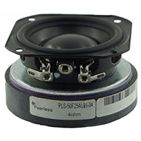 Peerless by Tymphany - PLS-50F25AL01-04 - SPEAKER 4OHM 7W TOP PORT 81.6DB