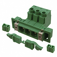 Phoenix Contact - 1703467 - TERM BLK HDR 3POS 2PC SNAP GREEN