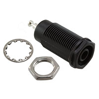 Pomona Electronics - 6387-ST-T-0 - BANANA JACK PNL MT TIN BLK