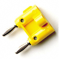 Pomona Electronics - MDP-4 - PLUG DBL BANANA W/WIRE GUIDE YEL