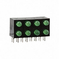 QT Brightek (QTB) - QBL7YG80D-MP8B2 - LED 3MM BI-LVL 4X2 GREEN DIFF
