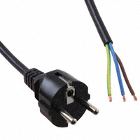 Qualtek - 363012-D01 - CORD 3COND BLK EURO UNSHLD 2.5M