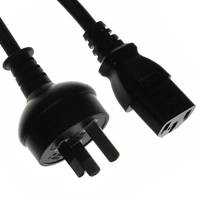 Qualtek - 374009-01 - CORD 3COND BLK M/F AU 1.8M