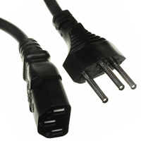 Qualtek - 378001-E01 - CORD 3COND BLK M/F SWISS 2.5M