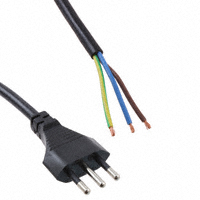 Qualtek - 380007-01 - CORD 3COND BLK ITALY UNSHLD 1.8M