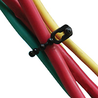 Qualtek - 13-100B-C - CBL TIE BEADED BLK 2.5DIA 100MM