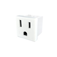 Qualtek - 738W-X2/35-WH1 - TAMPER RESISTANT NEMA 5-15R SNAP