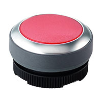 RAFI USA - 1.30.270.001/2308 - PB FLUSH LENS RND RED/SLV GRY