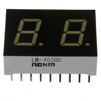 Rohm Semiconductor - LB-402VD - DISPLAY 7SEG 10.16MM 2DGT RED CA