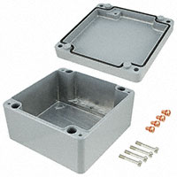 Rose Enclosures - 011616090 - BOX ALUM GRAY 6.3"L X 6.3"W