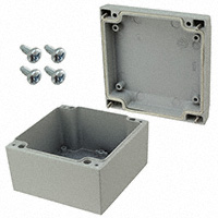 Rose Enclosures - 041212080 - BOX ALUM GRAY 4.72"L X 4.72"W