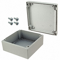 Rose Enclosures - 041616080 - BOX ALUM GRAY 6.3"L X 6.3"W