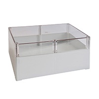 Rose Enclosures - 331624120 - BOX PLSTC GRAY/CLR 9.45"LX6.3"W