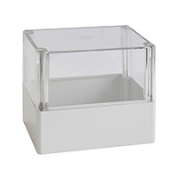 Rose Enclosures - 331216140 - BOX PLASTIC GRY/CLR 6.3"LX4.72"W