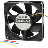 Sanyo Denki America Inc. - 109P1412M101 - FAN 140X38MM 12VDC TACH