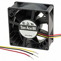 Sanyo Denki America Inc. - 109R0812S4011 - FAN 80X25MM 12VDC RBLS TACH