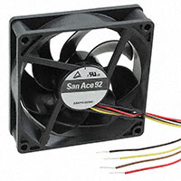 Sanyo Denki America Inc. - 9GA0924P4J03 - FAN 92X25MM 24VDC TACH,PWM