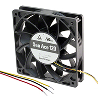 Sanyo Denki America Inc. - 9GV1224G401 - FAN 120X25MM 24VDC VANE TACH